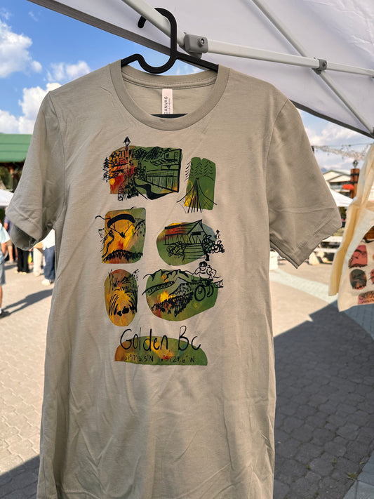 T-shirt: Golden design